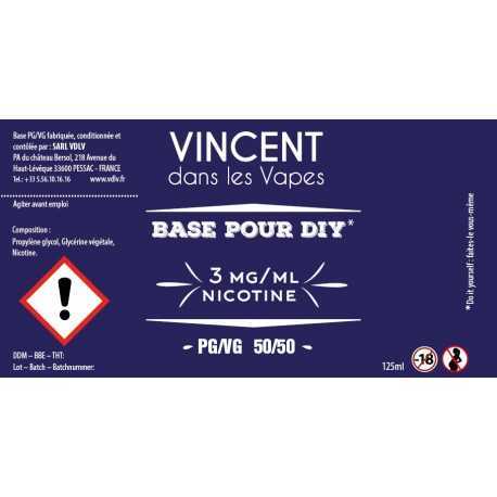Base 50 Pg 50 Vg 125ml Vincent In Vapes