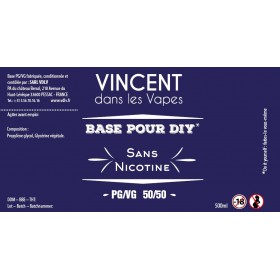 Base 50%PG / 50%VG 500ml Vincent dans les vapes