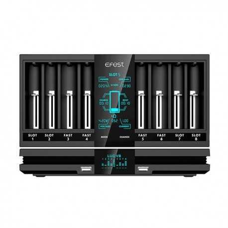 Cargador Luc V8 Efest (pantalla doble) Cargador Luc V8 Efest (pantalla doble)