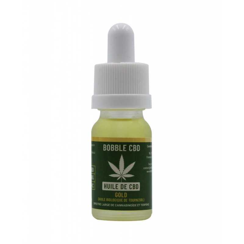 Huile Biologique de MCT au CBD 10% + 1% CBG GOLD