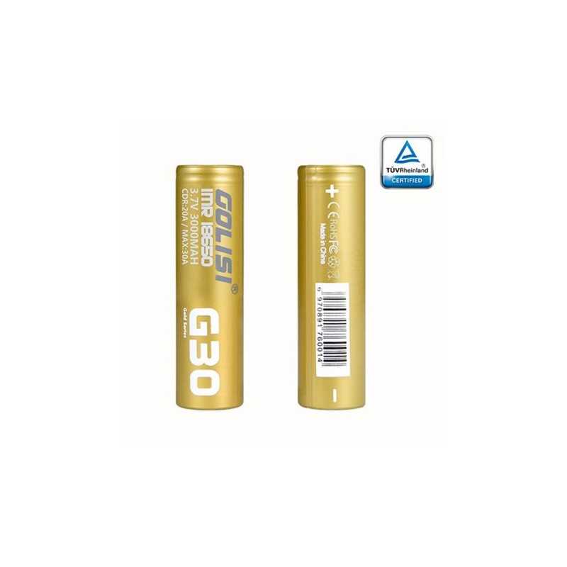 Accu G30 18650 3000mAh 20A - Golisi - Accu : Golisi G30