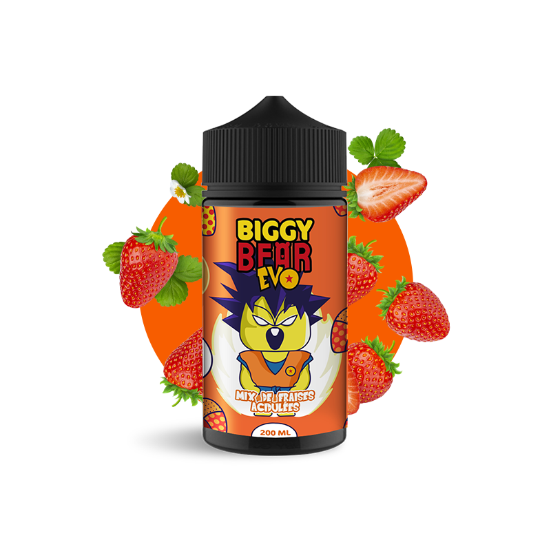 Mix de Fraises Acidulées 200ml - Biggy Bear EVO Mix de Fraises Acidulées 200ml - Biggy Bear EVO