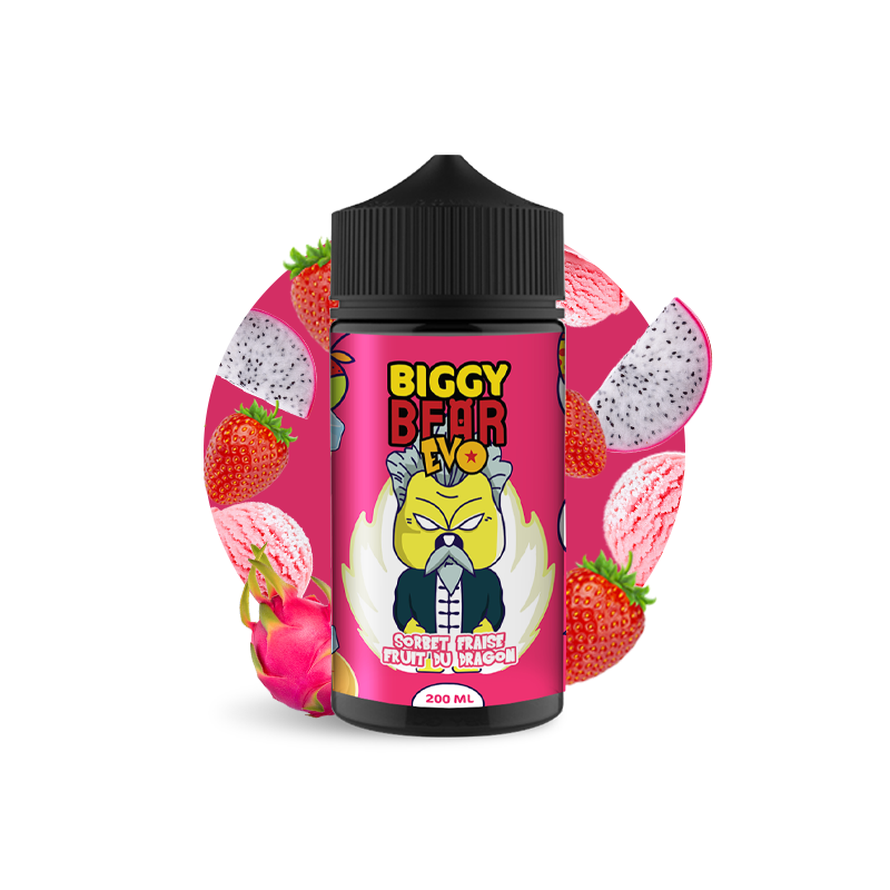 Sorbet de Fruita del Drac de Maduixa 200ml - Biggy Bear EVO