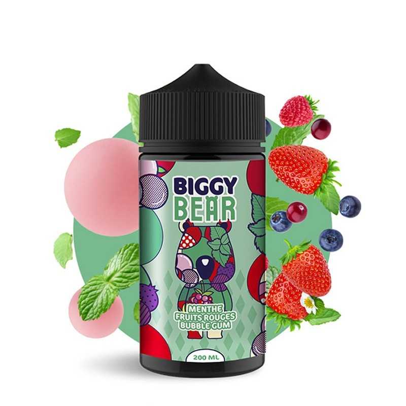 Chicle Frutos Rojos Menta 200ml - Biggy Bear - 0mg Chicle Frutos Rojos Menta 200ml - Biggy Bear - 0mg