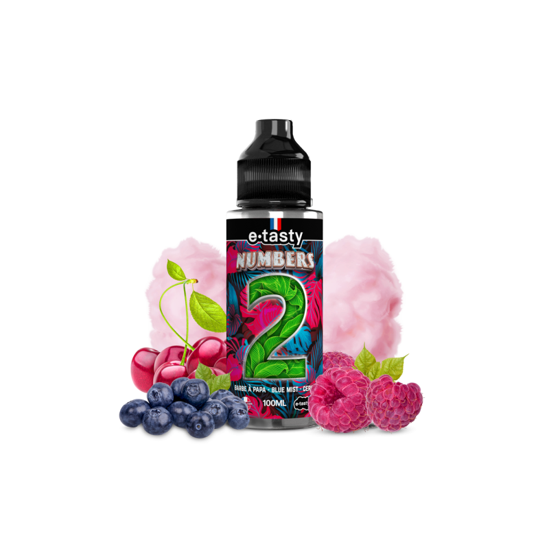 E-liquide fruité 100ml Nunbers 02 e.Tasty saveurs bonbon et vapeur douce E-liquide fruité 100ml Nunbers 02 e.Tasty saveurs bonbon et vapeur douce